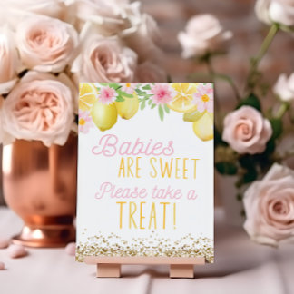 Een lief klein citroen Baby shower gunsten teken Poster