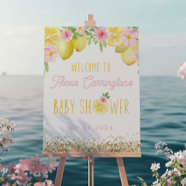 Een lief klein citroen Baby shower welkomstbord Poster
