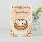 Een lief klein dumplings Baby shower Kaart (Staand voorkant)
