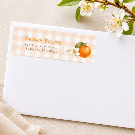 Een Lief Klein Gingham Baby Shower Retouradres Etiket