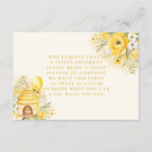 Een lief klein honingbij Baby shower brengen een t Informatiekaartje (Achterkant)