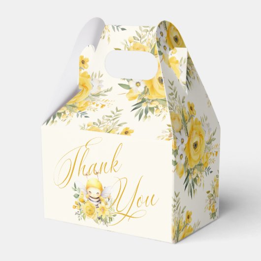 Een lief klein honingbij Baby shower dank je Bedankdoosjes (Achterkant)