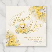 Een lief klein honingbij Baby shower dank je Bedankjes Labels (Achterkant)