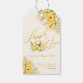 Een lief klein honingbij Baby shower dank je Cadeaulabel (Achterkant)