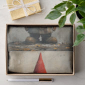 Een lief klein kabouter in een noodlijdende stijl tissuepapier (Geschenk)