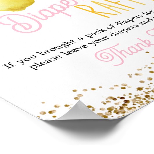 Een lief klein luiertafelteken poster (Hoek)