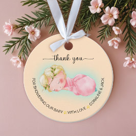 Een lief klein meisje Baby shower Bedankjes Labels