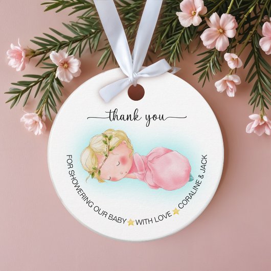 Een lief klein meisje Baby shower Bedankjes Labels