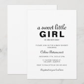 Een lief klein meisje Baby shower Kaart (Voorkant / Achterkant)