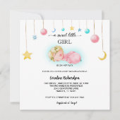 Een lief klein meisje Baby shower Kaart (Voorkant)