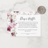 Een lief klein meisje Baby shower luier Raffle Kaa Notitiekaartje (Voorkant / Achterkant in situ)