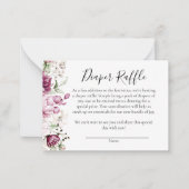 Een lief klein meisje Baby shower luier Raffle Kaa Notitiekaartje (Voorkant)