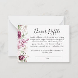 Een lief klein meisje Baby shower luier Raffle Kaa Notitiekaartje