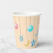 Een lief klein meisje Baby shower Paper Cups Papieren Bekers (Achterkant)