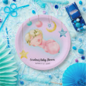 Een lief klein meisje Baby shower Papieren Bordje (Feest)