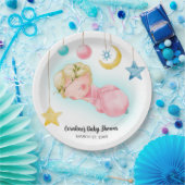Een lief klein meisje Baby shower Papieren Bordje (Feest)