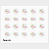Een lief klein meisje Baby shower Ronde Sticker (Vel)