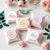 Een lief klein meisje Baby shower Ronde Sticker