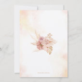 Een lief klein meisje Boho Floral Baby shower uitn (Achterkant)