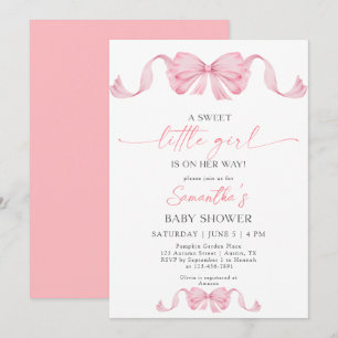 Een lief klein meisje Coquette Bow Border Baby sho Kaart