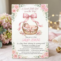 Een Lief Klein Meisje Roze Bloemige Baby Shower