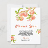 Een lief klein perzik Baby shower bedankje (Voorkant)