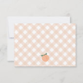 Een lief klein perzik Baby shower Bedankkaart (Achterkant)