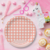 Een lief klein perzik Baby shower Papieren Bordje (Feest)