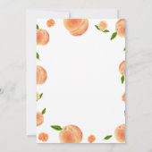 Een lief klein perzik meisje Baby shower uitnodigi Kaart (Achterkant)