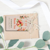 Een lief klein perzik zomer bloemig Baby shower Cadeaulabel