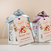 Een lief klein perzik zomer bloemig Baby shower Cadeaulabel