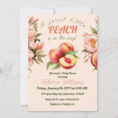 Een lief klein perzik zomer bloemig Baby shower Kaart (Voorkant)