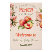 Een lief klein perzik zomer bloemig Baby shower Perfect Poster (Voorkant)