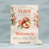 Een lief klein perzik zomer bloemig Baby shower Perfect Poster