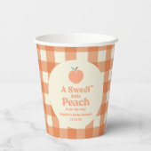 Een lief klein perzikfruit roze Sinaasappel Baby s Papieren Bekers (Achterkant)