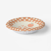 Een lief klein perzikfruit roze Sinaasappel Baby s Papieren Kommen (Gebogen)