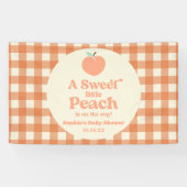 Een lief klein perzikfruit roze Sinaasappel Baby s Spandoek (Horizontaal)