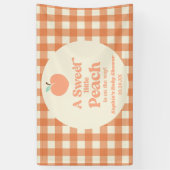 Een lief klein perzikfruit roze Sinaasappel Baby s Spandoek (Verticaal)