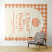 Een lief klein perzikfruit roze Sinaasappel Baby s Wandkleed (In Situ (horizontaal))