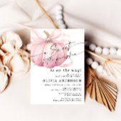 Een lief klein pompoen Schattige roze Baby shower Kaart