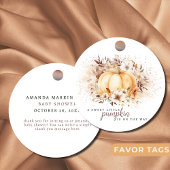 Een lief klein pompoenneutraal Baby shower Bedankjes Labels