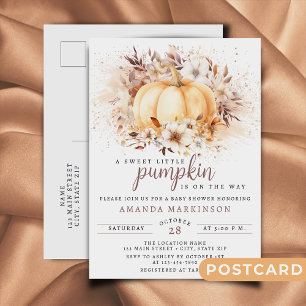 Een lief klein pompoenneutraal Baby shower Briefkaart
