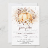 Een lief klein pompoenneutraal Baby shower Kaart (Voorkant)