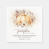 Een lief klein pompoenneutraal Baby shower papier Servet (Voorkant)