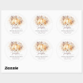 Een lief klein pompoenneutraal Baby shower Ronde Sticker (Vel)