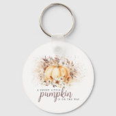 Een lief klein pompoenneutraal Baby shower Sleutelhanger (Voorkant)