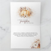 Een lief klein pompoenneutraal Baby shower vouwen Bedankkaart (Binnen)