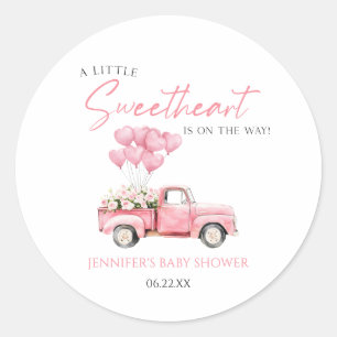 Een Lief Klein Valentijnsdag Baby Shower Ronde Sticker
