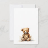Een lief klein welpje teddybeer Baby shower Kaart (Achterkant)