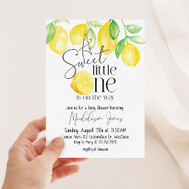 Een lief kleintje, Lemon thema, Baby shower, Kaart
